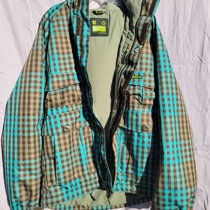 Burton snowboarding jacket, plaid, Men's medium
